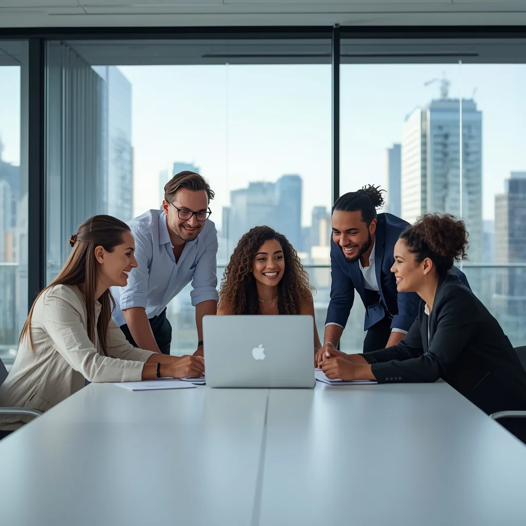 Dotera team collaborating in the office