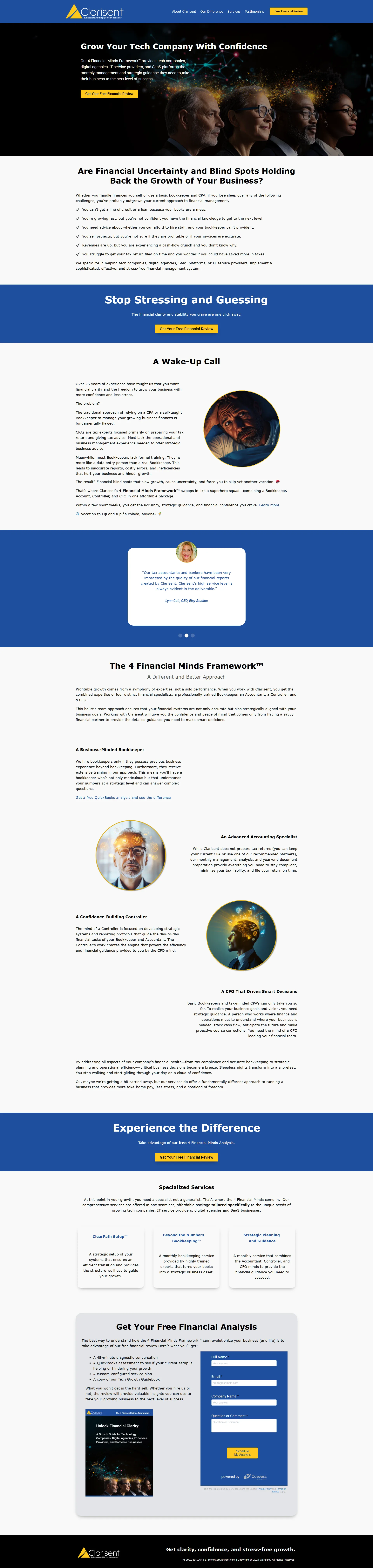 Clarisent homepage