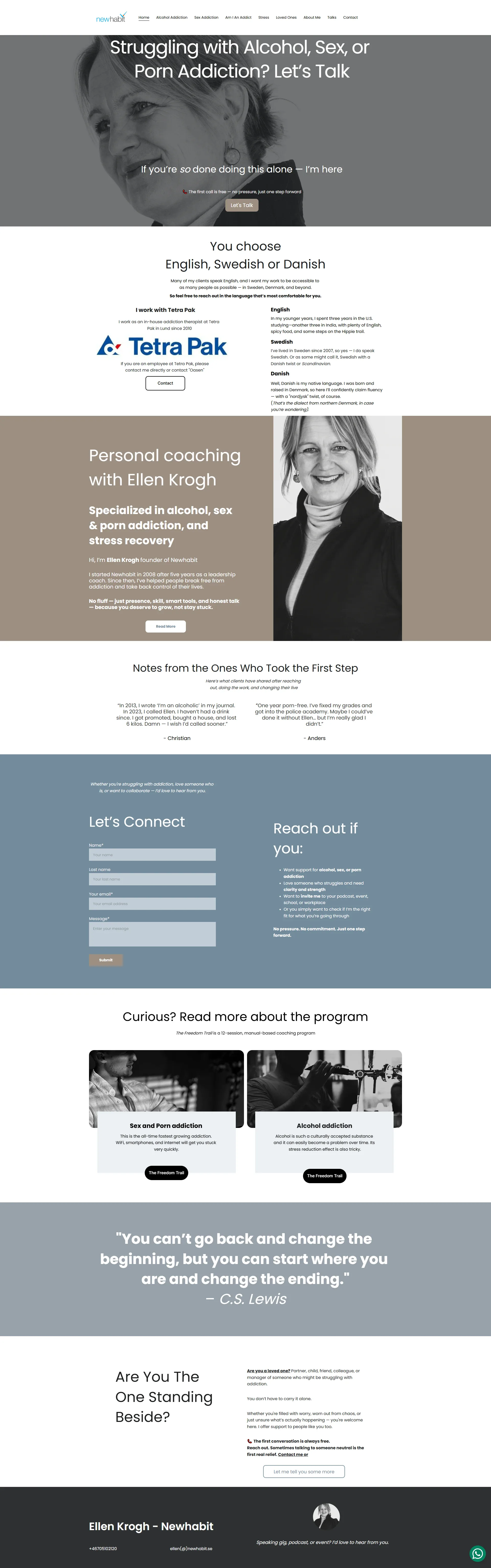 New Habit homepage