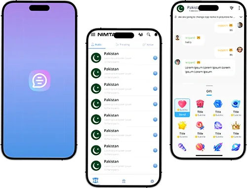 NIMTalk social chatroom mobile app UI preview NIMTalk social chatroom mobile app UI preview