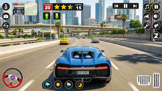 Real City Car Driving Sim open world city driving screen