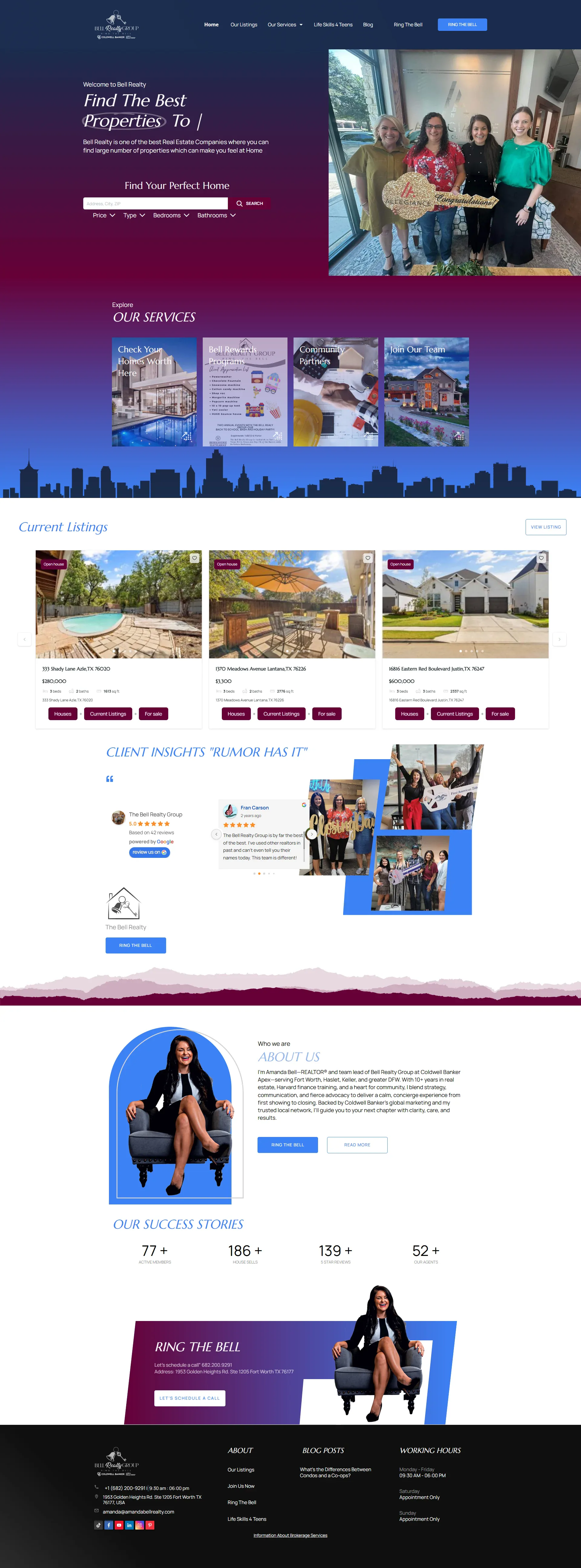 Bell Realty homepage