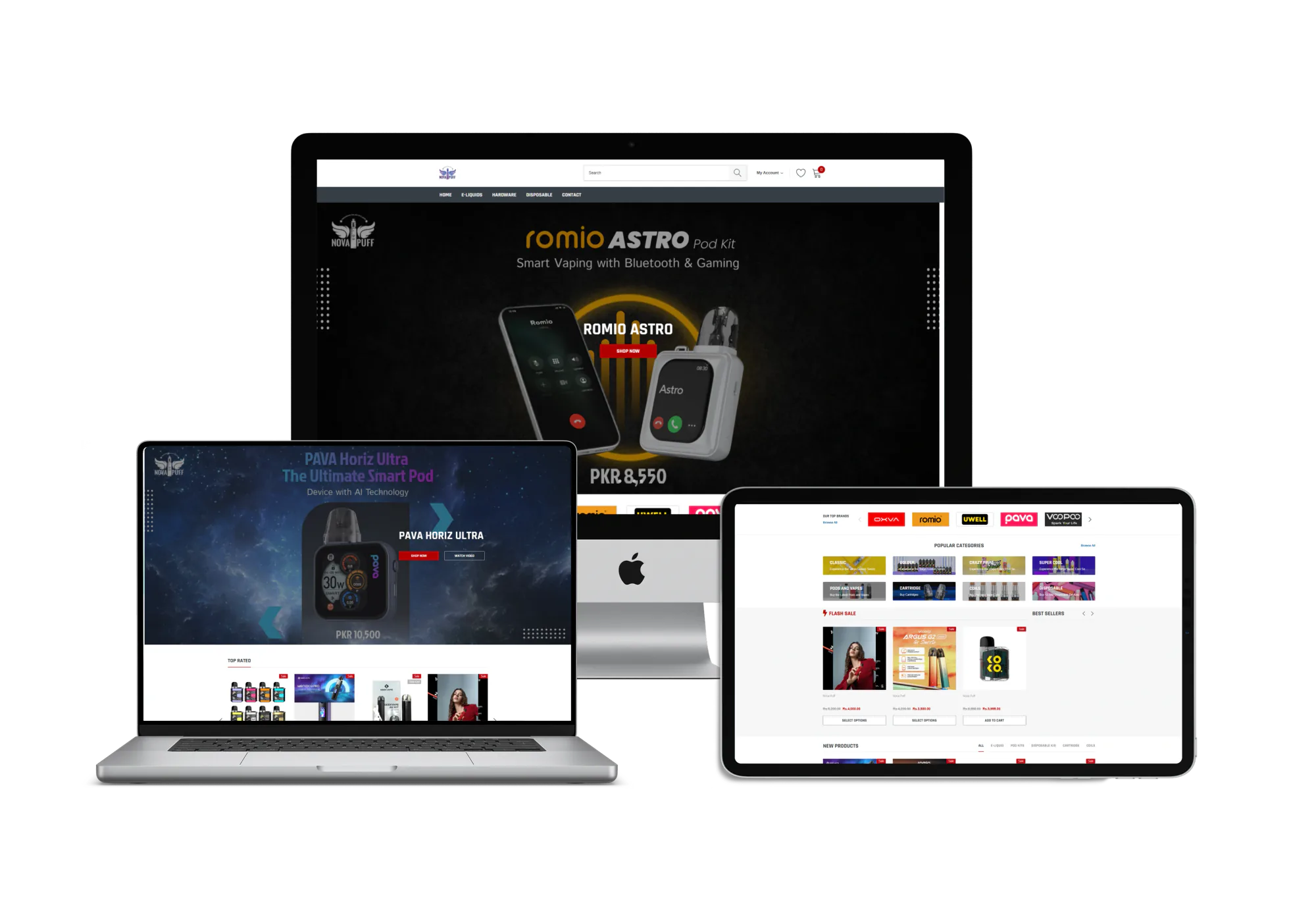 Novapuff Shopify Store preview