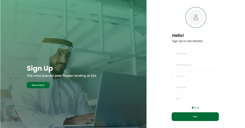 SPP Job Portal signup screen