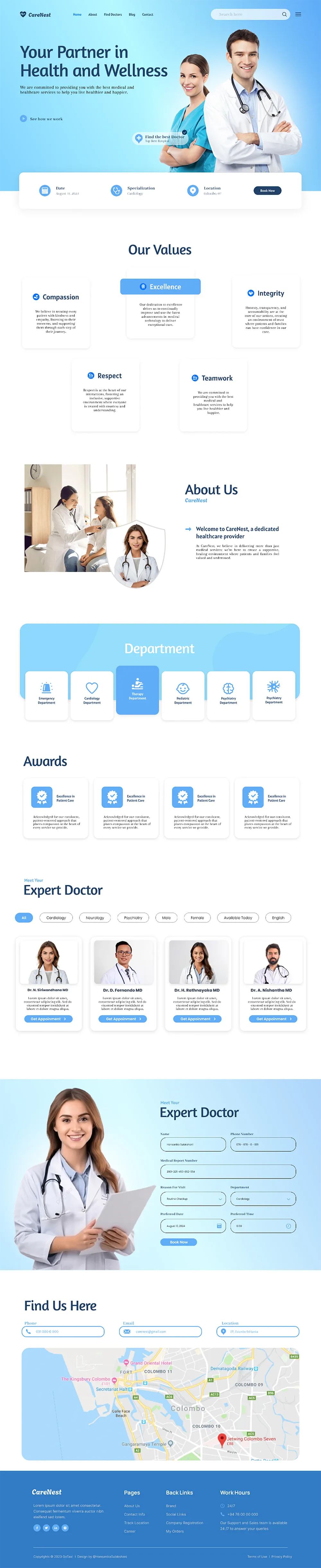 Medisite doctor healthcare homepage screen Medisite doctor healthcare homepage screen