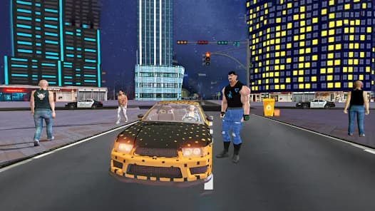 Shadow Streets Gang Wars neon city street scene Shadow Streets Gang Wars neon city street scene